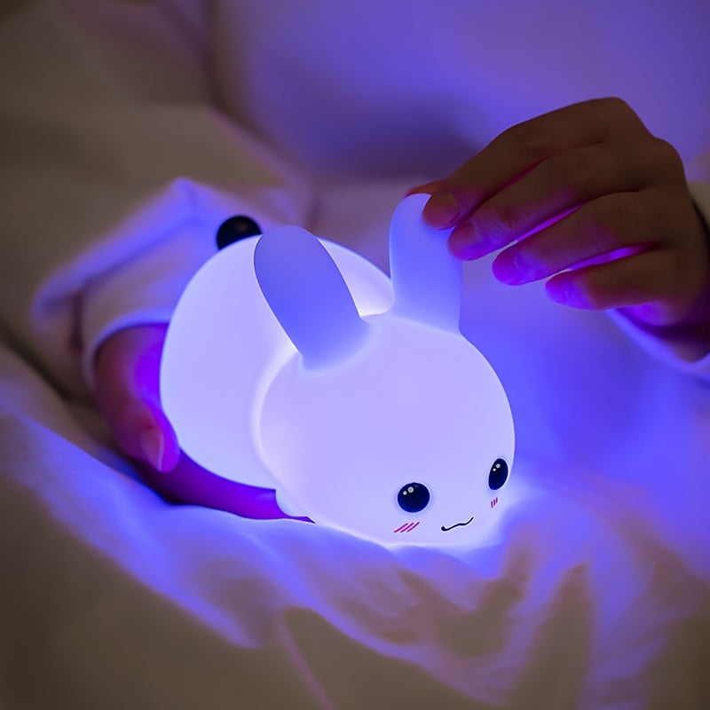 USB Charging Colorful Silicone Rabbit Night Light