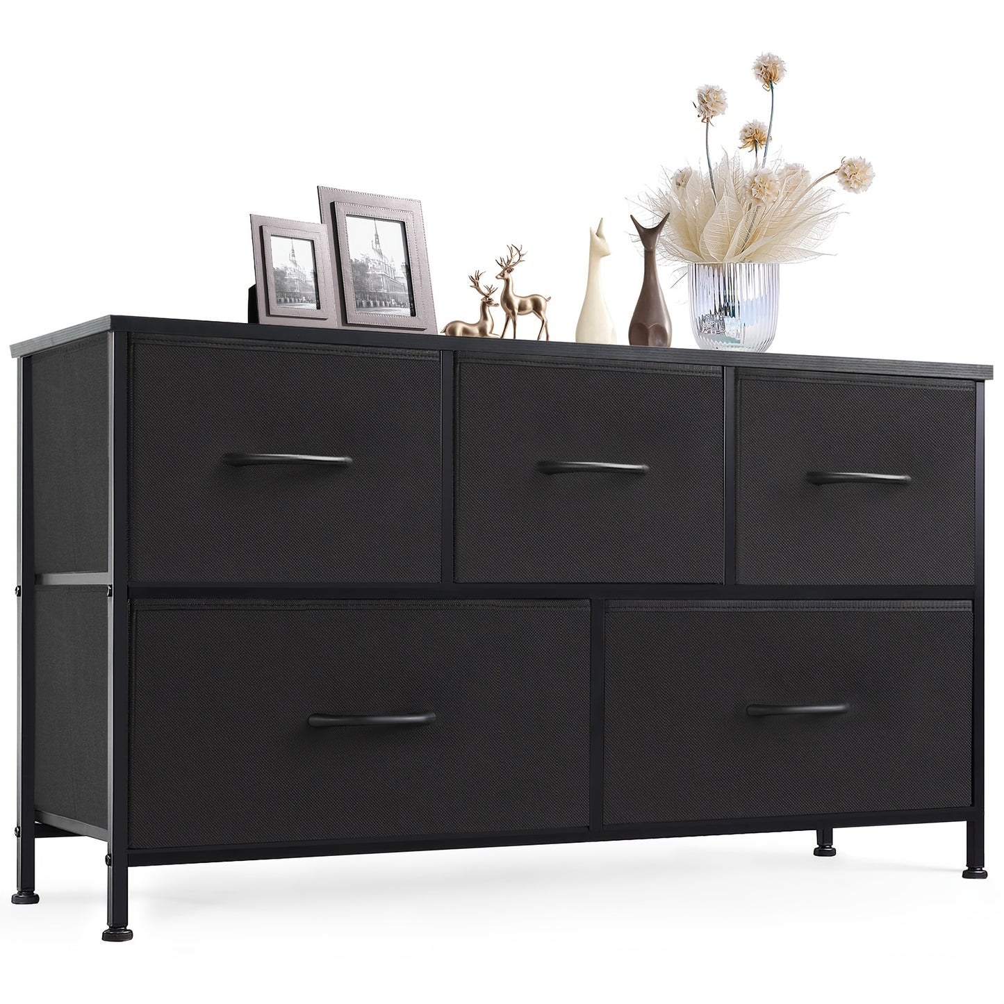 5-Drawer Fabric Dresser & Closet Storage Tower